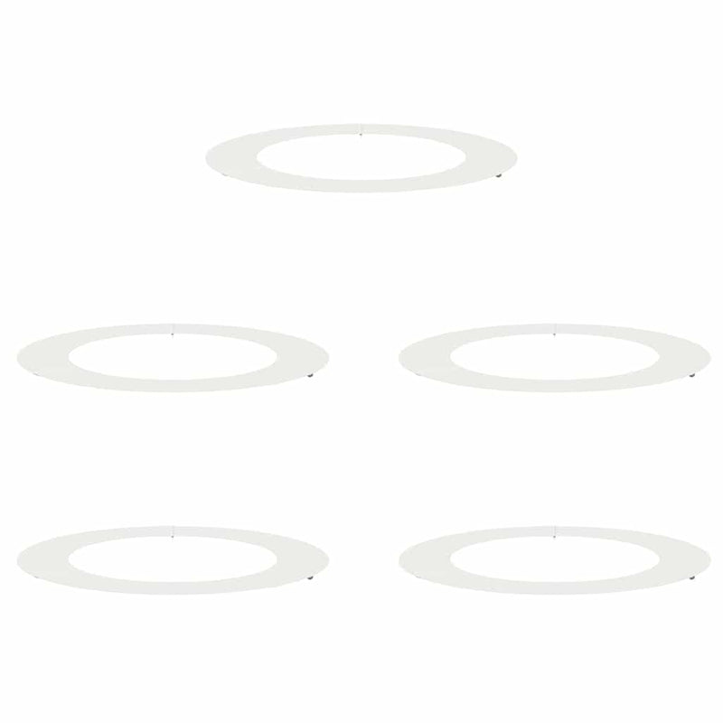 Chargez l'image dans la visionneuse de la galerie, Vidaxl geschikt voor platte boomringen 5 pcs wit ø60 90 cm staal
