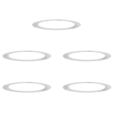 Vidaxl geschikt voor platte boomringen 5 pcs zilver ø90 120 cm