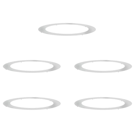 Vidaxl geschikt voor platte boomringen 5 pcs zilver ø90 120 cm