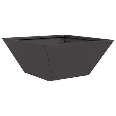 Vidaxl tuin bloempot zwart 35 x 35 x 15 cm koudgewalst staal
