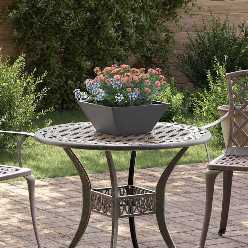 Afbeelding laden in galerijviewer, Vidaxl tuin bloempot 5 pcs zwart 35 x 35 x 15 cm koudgewalst staal
