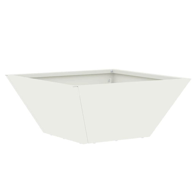 Afbeelding laden in galerijviewer, Vidaxl tuin bloempot wit 35 x 35 x 15 cm koudgewalst staal
