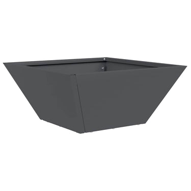 Vidaxl tuin bloempot antraciet 35 x 35 x 15 cm koudgewalst staal