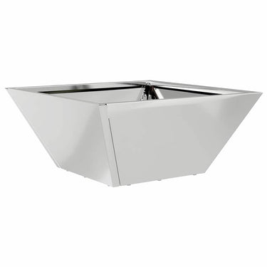 Vidaxl tuin bloempot zilver 35 x 35 x 15 cm gegalvaniseerd staal