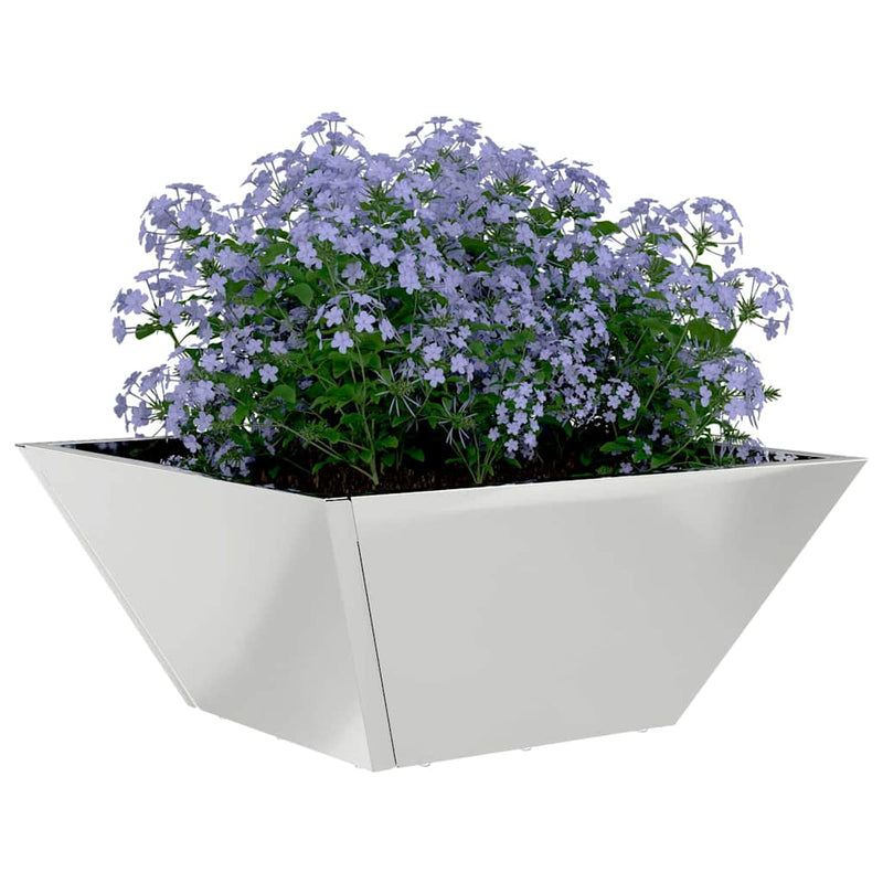ギャラリービューアに画像をロードする, Vidaxl tuin bloempot 5 pcs zilver 35 x 35 x 15 cm gegalvaniseerd staal
