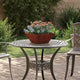 Vidaxl tuin bloempot roestig 35 x 35 x 15 cm cortenstaal