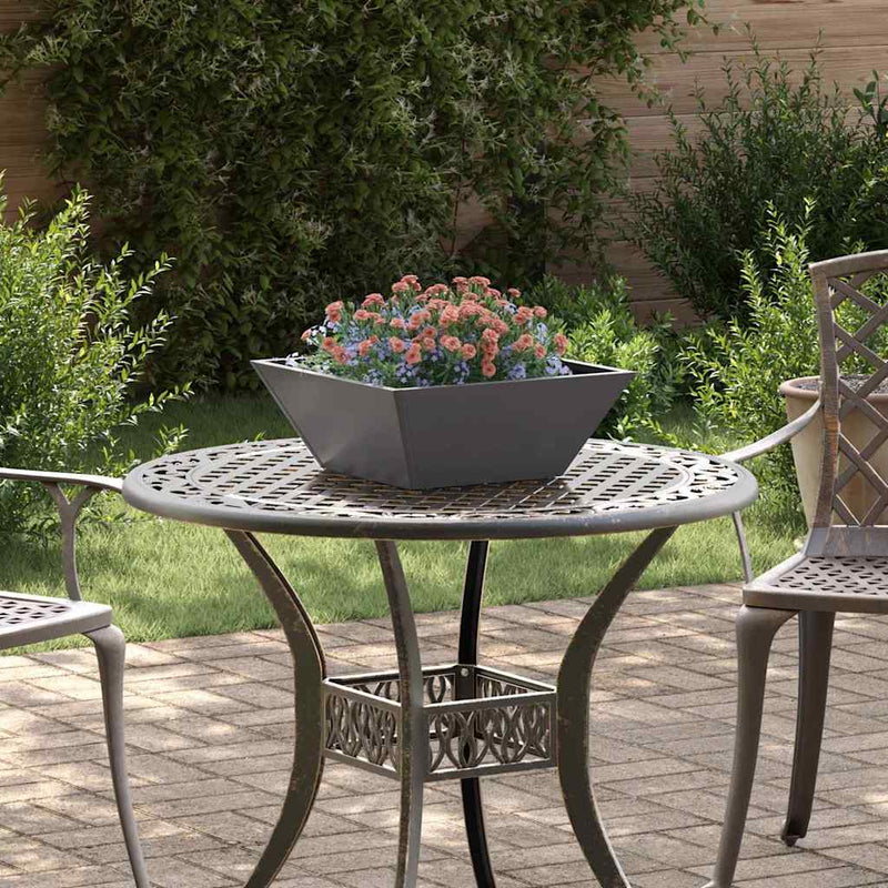 ギャラリービューアに画像をロードする, Vidaxl tuin bloempot 5 pcs zwart 40 x 40 x 15 cm koudgewalst staal
