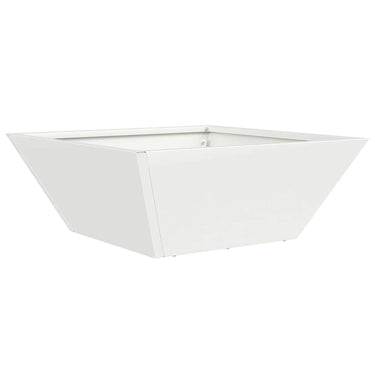 Vidaxl tuin bloempot wit 40 x 40 x 15 cm koudgewalst staal