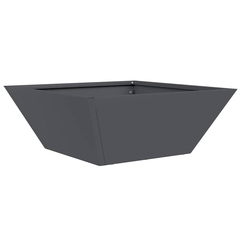 ギャラリービューアに画像をロードする, Vidaxl tuin bloempot antraciet 40 x 40 x 15 cm koudgewalst staal

