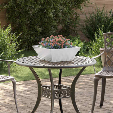 Vidaxl tuin bloempot 5 pcs zilver 40 x 40 x 15 cm roestvrij staal