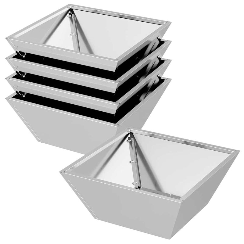 ギャラリービューアに画像をロードする, Vidaxl tuin bloempot 5 pcs zilver 40 x 40 x 15 cm gegalvaniseerd staal
