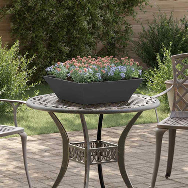 Vidaxl tuin bloempot 5 pcs zwart 50 x 50 x 15 cm koudgewalst staal