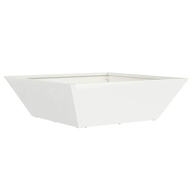 Vidaxl tuin bloempot wit 50 x 50 x 15 cm koudgewalst staal