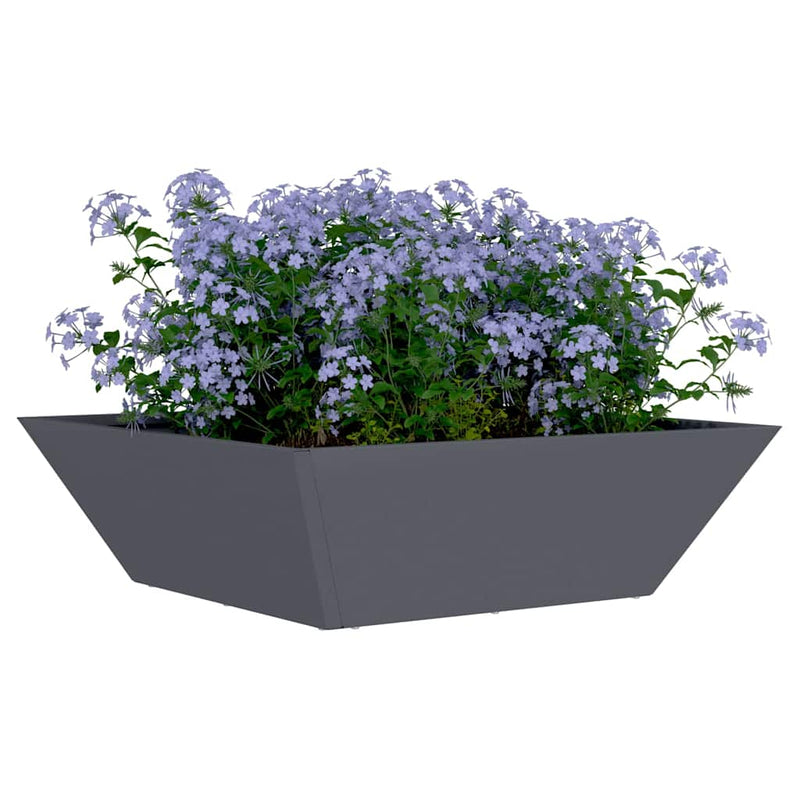 Afbeelding laden in galerijviewer, Vidaxl tuin bloempot 5 pcs antraciet 50 x 50 x 15 cm koudgewalst staal
