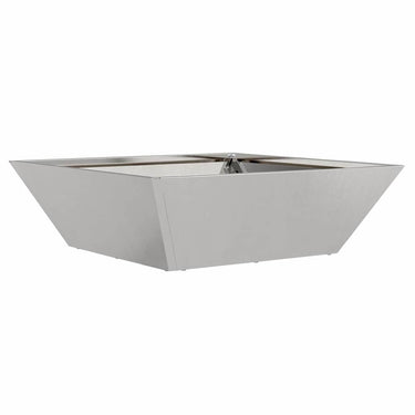 Vidaxl tuin bloempot zilver 50 x 50 x 15 cm roestvrij staal