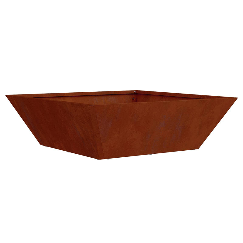 Afbeelding laden in galerijviewer, Vidaxl tuin bloempot roestig 50 x 50 x 15 cm cortenstaal
