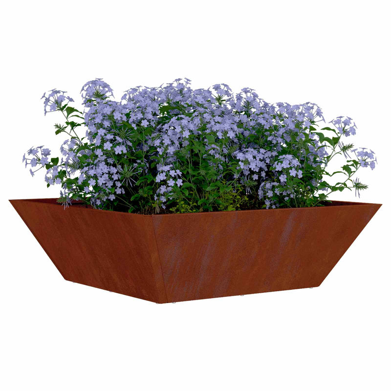 Afbeelding laden in galerijviewer, Vidaxl tuin bloempot 5 pcs roestig 50 x 50 x 15 cm cortenstaal

