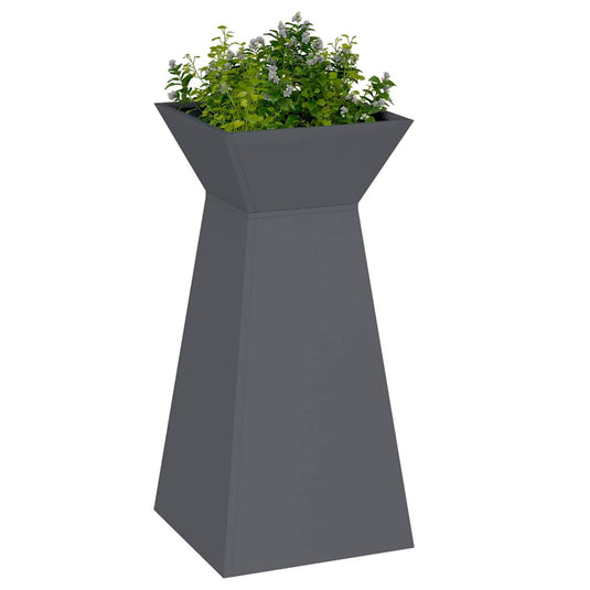Vidaxl pilaar plantenbak antraciet 35 x 35 x 73 cm