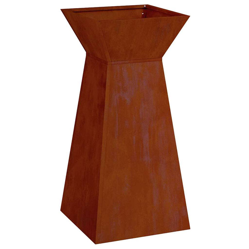 Afbeelding laden in galerijviewer, Vidaxl pilaar plantenbak zilver 35 x 35 x 73 cm cortenstaal
