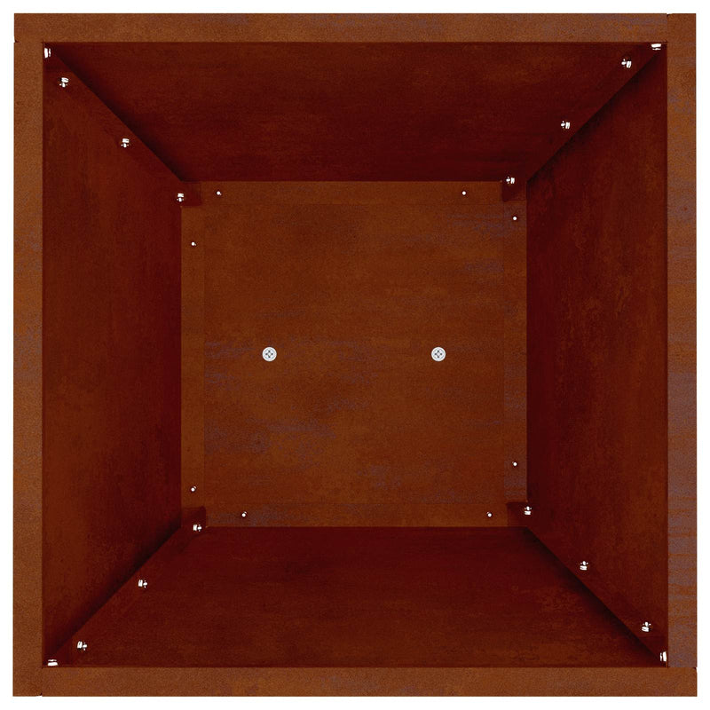 Afbeelding laden in galerijviewer, Vidaxl pilaar plantenbak zilver 35 x 35 x 73 cm cortenstaal
