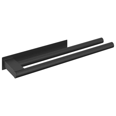 Vidaxl handdoekrek zwart 40 x 9 x 4 cm roestvrij staal