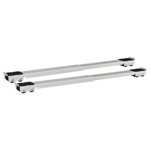 Vidaxl wasmachinebasis 2 pcs zilver 72 x 5 x 4,5 cm roestvrij staal