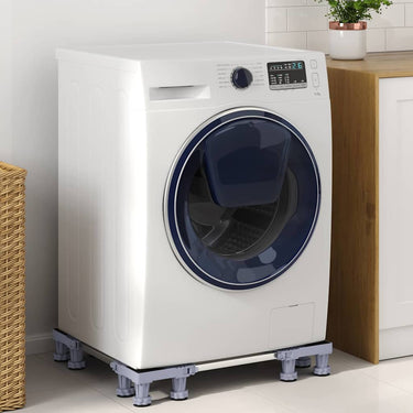 Vidaxl wasmachinebasis grijs 67 x 67 x 12 cm roestvrij staal