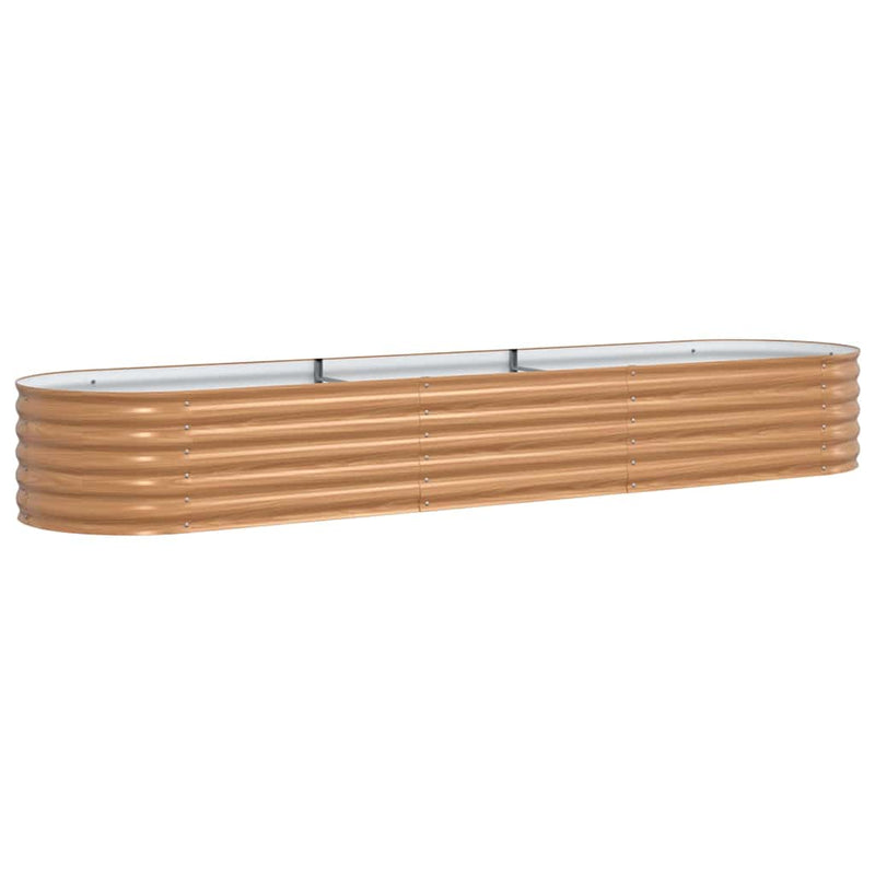 Afbeelding laden in galerijviewer, Vidaxl verhoogd bed bruin 320 x 80 x 44 cm staal
