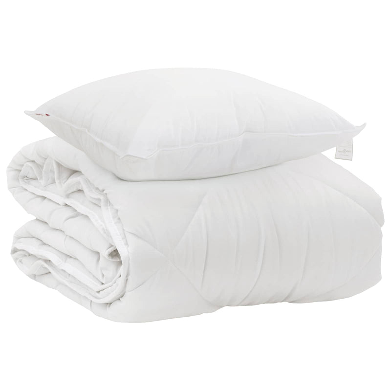 Chargez l'image dans la visionneuse de la galerie, Vidaxl het duvet voor elk seizoen met kussen 2 pcs wit microvezel
