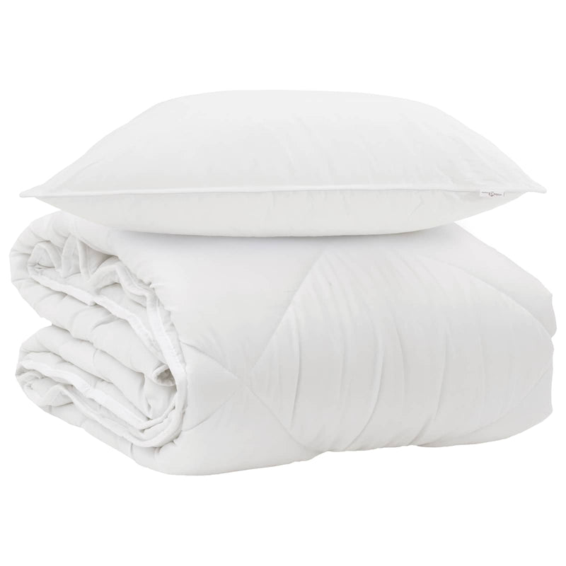 Chargez l'image dans la visionneuse de la galerie, Vidaxl het duvet voor elk seizoen met kussen 2 pcs wit microvezel
