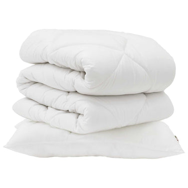 Vidaxl dekbed met kussen 2 pcs wit microvezel