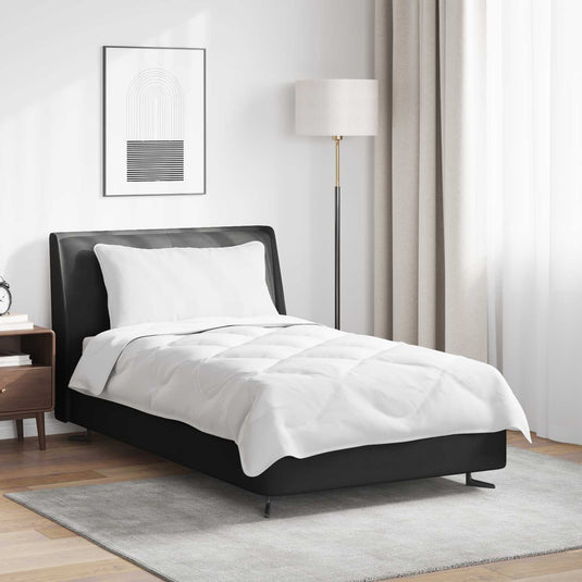 Vidaxl dekbed set met kussen 2 pcs wit microvezel