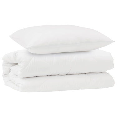 Vidaxl dekbed set met kussen 2 pcs wit microfibre