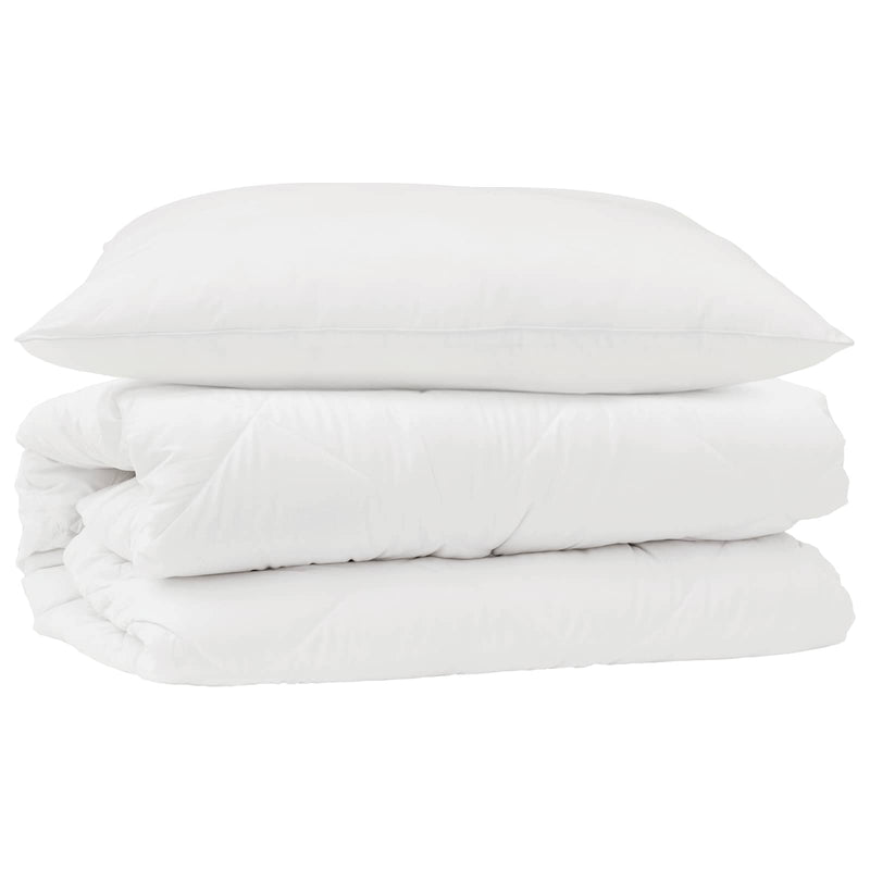 Chargez l'image dans la visionneuse de la galerie, Vidaxl dekbed set met kussen 2 pcs wit microfibre
