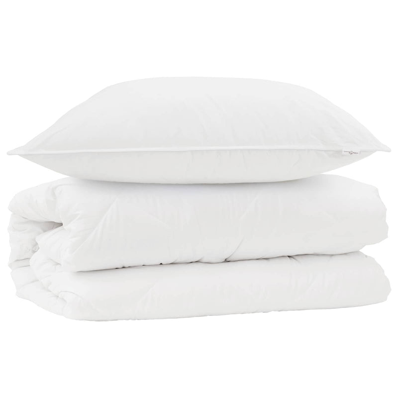 Chargez l'image dans la visionneuse de la galerie, Vidaxl dekbed set met kussen 2 pcs wit microfibre
