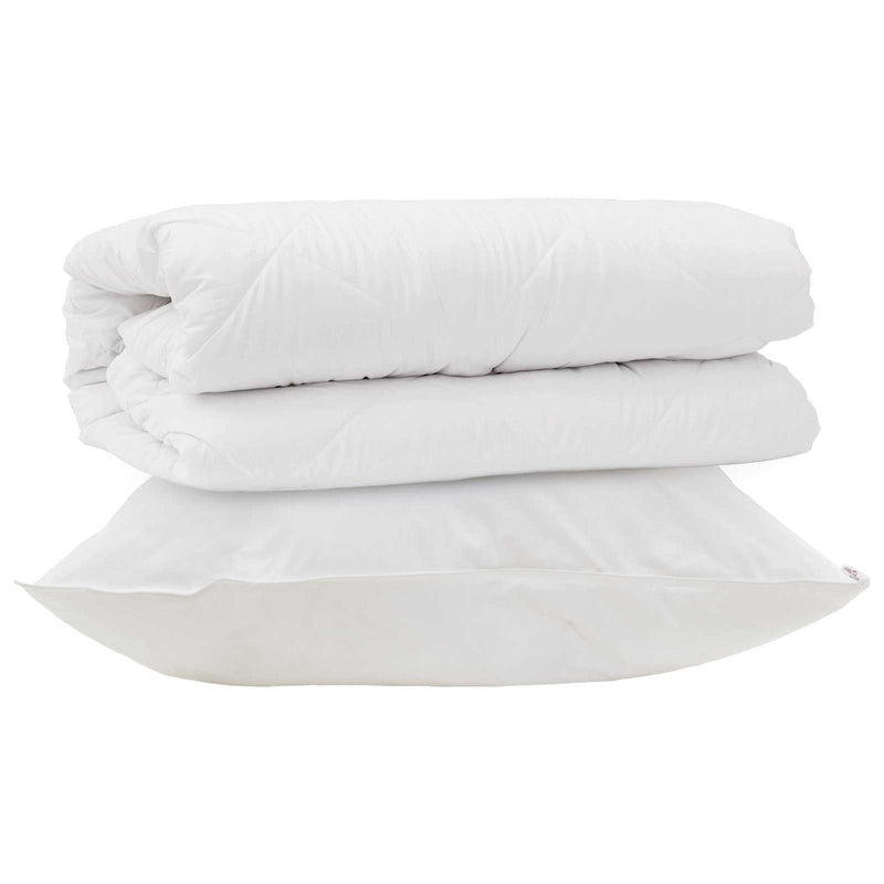 Chargez l'image dans la visionneuse de la galerie, Vidaxl dekbed set met kussen 2 pcs wit microfibre
