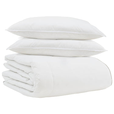 Vidaxl winter dekbed met kussen 3 pcs wit donsveertjes