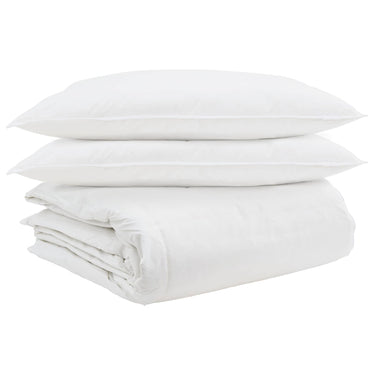 Vidaxl dekbed set met kussen 3 pcs wit donsveertjes
