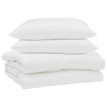 Vidaxl zomer dekbed met kussen 3 pcs wit microfibre
