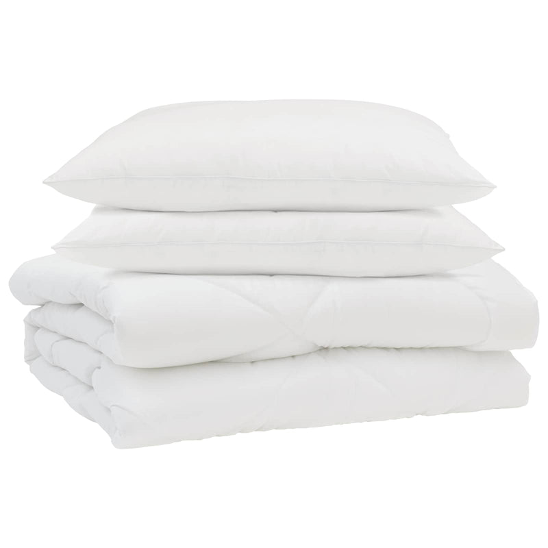 ギャラリービューアに画像をロードする, Vidaxl zomer dekbed met kussen 3 pcs wit microfibre

