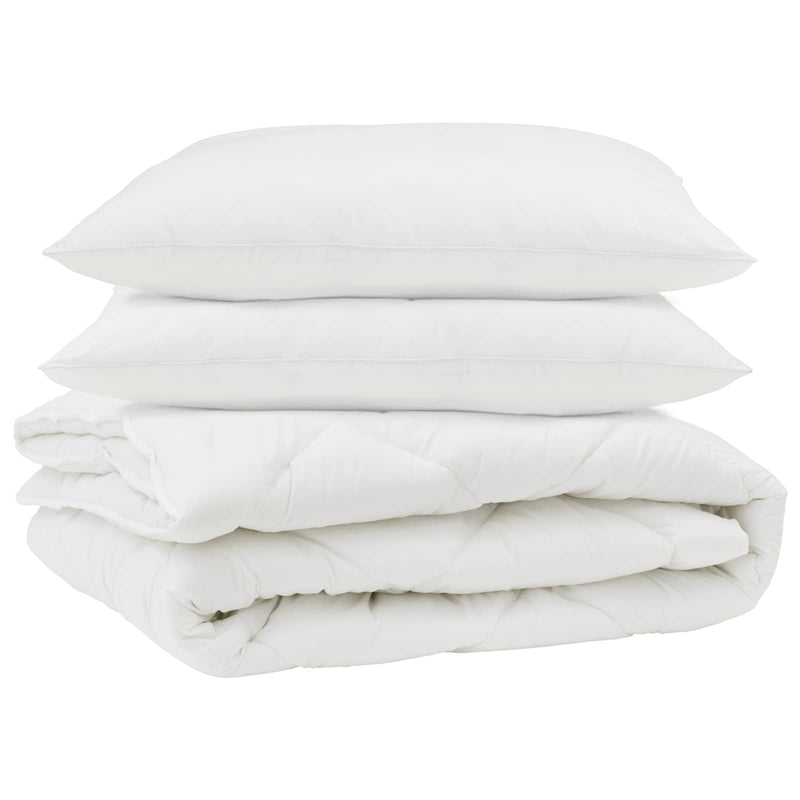 ギャラリービューアに画像をロードする, Vidaxl dekbed met kussen 3 pcs wit microfibre
