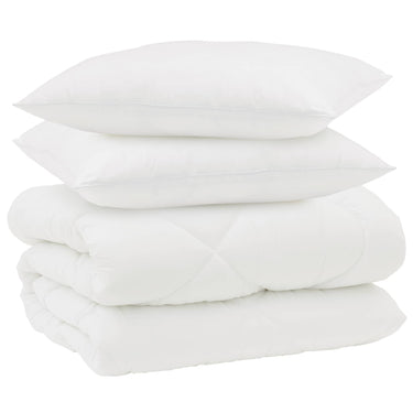Vidaxl winter dekbed met kussen 3 pcs wit microvezel