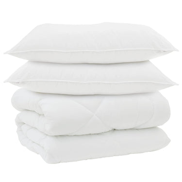 Vidaxl winter dekbed met kussen 3 pcs wit microvezel