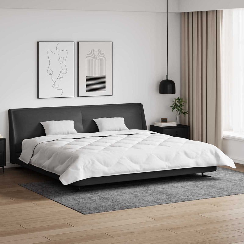 Afbeelding laden in galerijviewer, Vidaxl dekbed met kussens 3 pcs wit microfiber en dons feather
