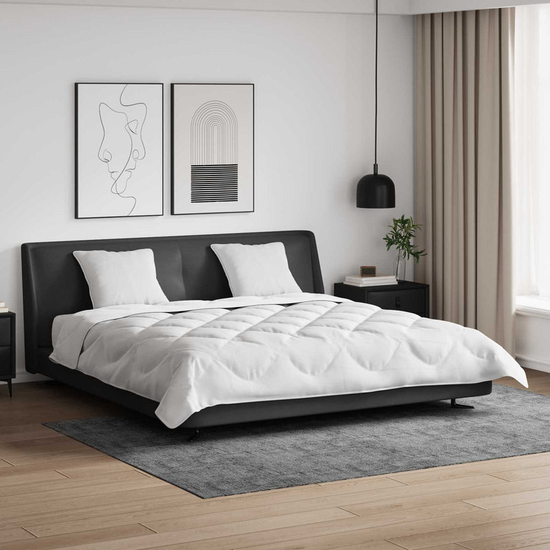 Afbeelding laden in galerijviewer, Vidaxl dekbed set met kussen 3 pcs wit microfiber en dons feather
