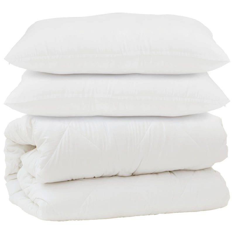 ギャラリービューアに画像をロードする, Vidaxl dekbed met kussen 3 pcs wit microfibre
