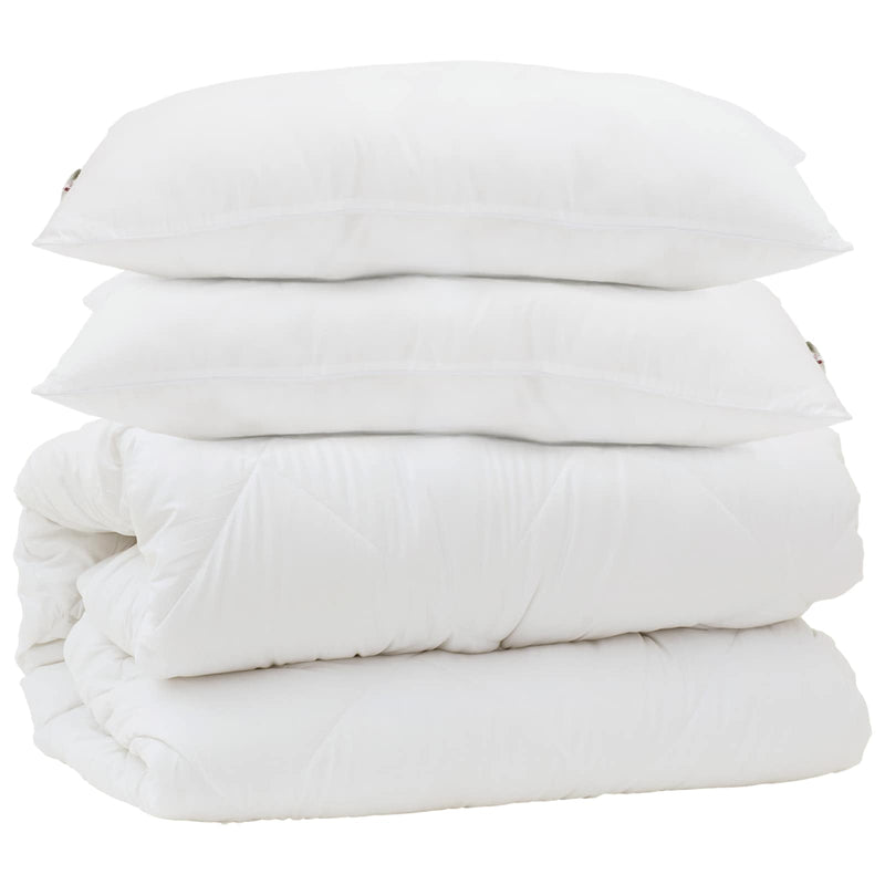 ギャラリービューアに画像をロードする, Vidaxl dekbed met kussen 3 pcs wit microfibre
