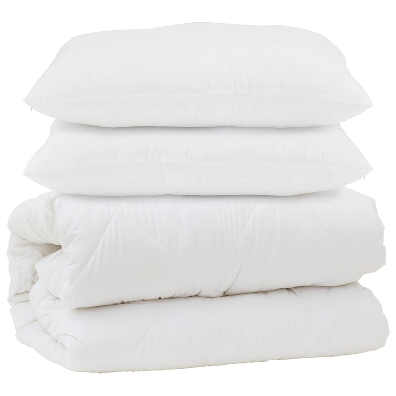 ギャラリービューアに画像をロードする, Vidaxl dekbed met kussen 3 pcs wit microfibre
