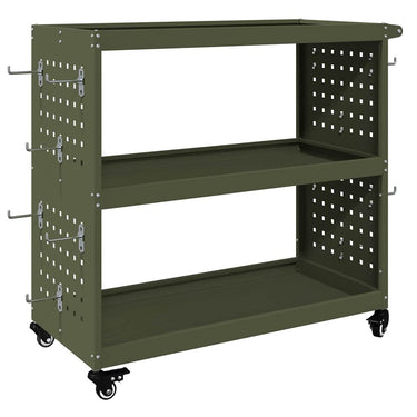 Vidaxl gereedschapswagen olijf groen 75 x 35 x 73 cm koudgewalst staal