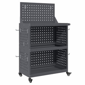 Vidaxl gereedschapswagen antraciet 65 x 35 x 111 cm koudgewalst staal